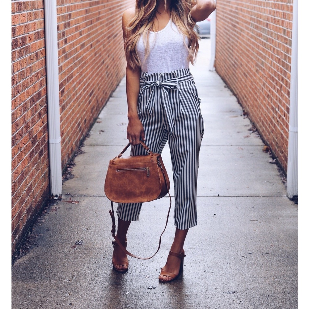 VICI High Society Striped Pocketed Pants